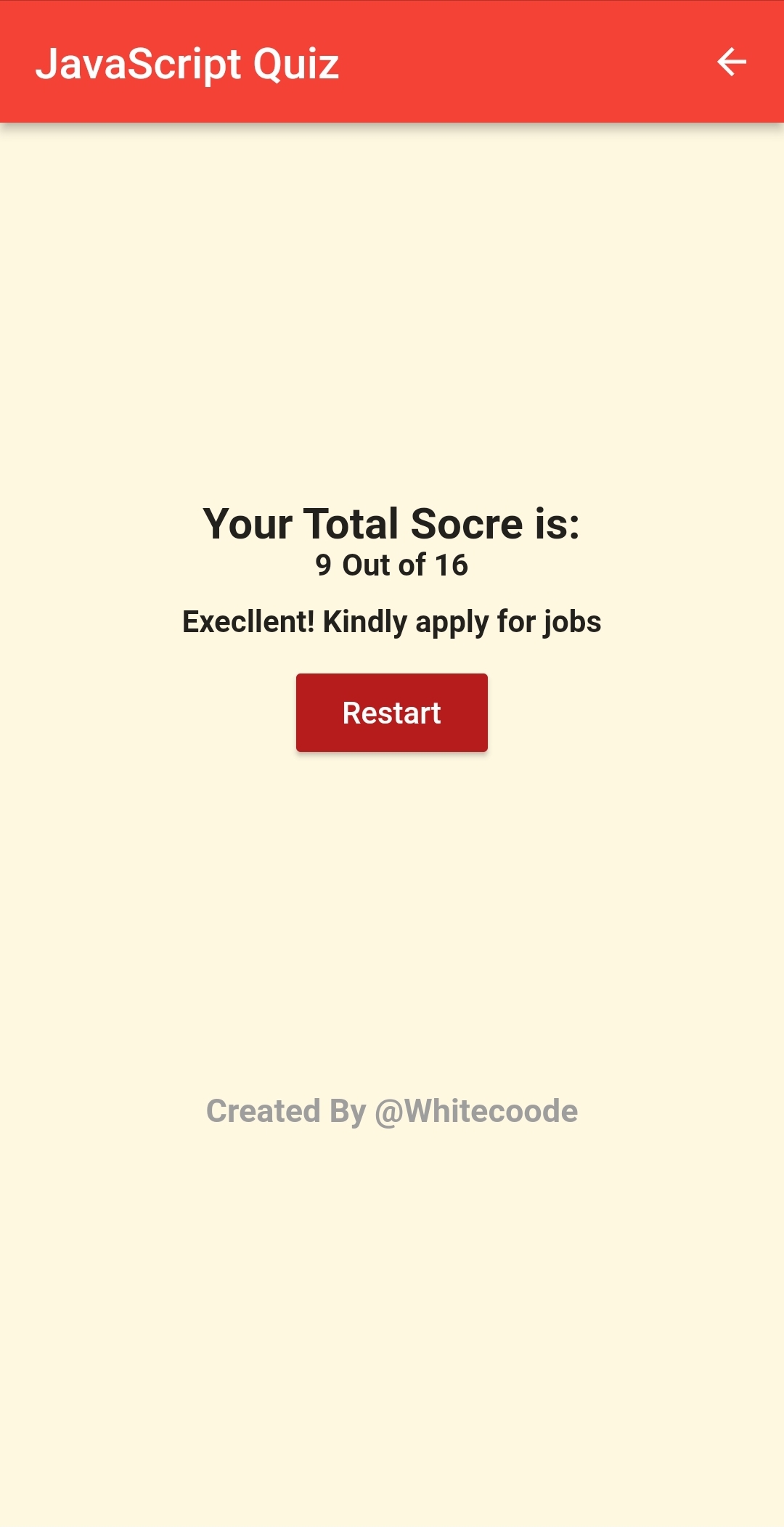 Whitecoode Quiz App